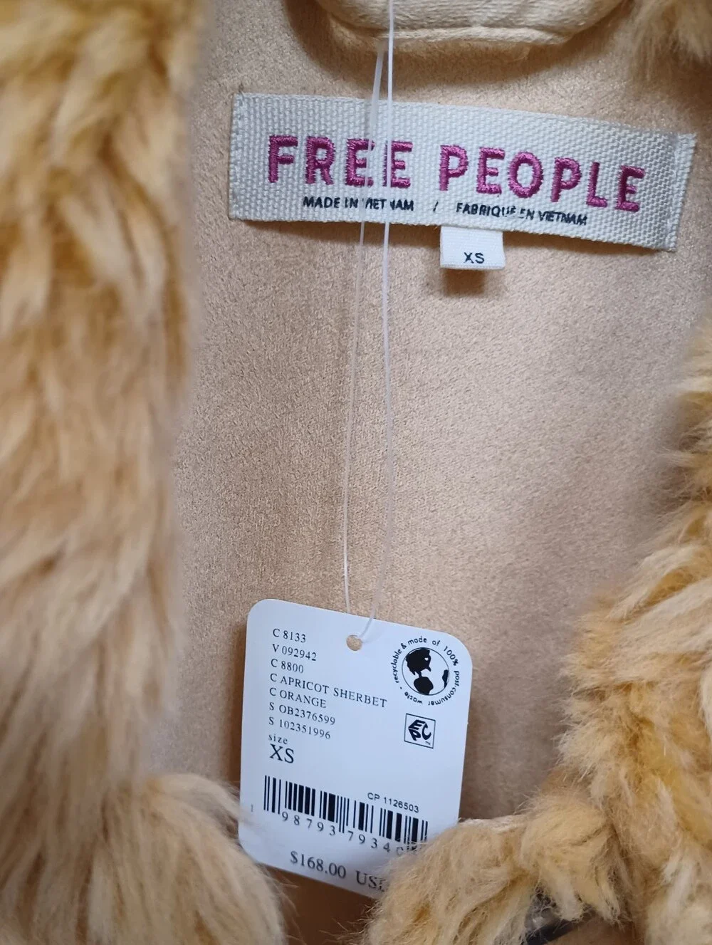 Free People Alice Throw On Faux Fur Jacket.